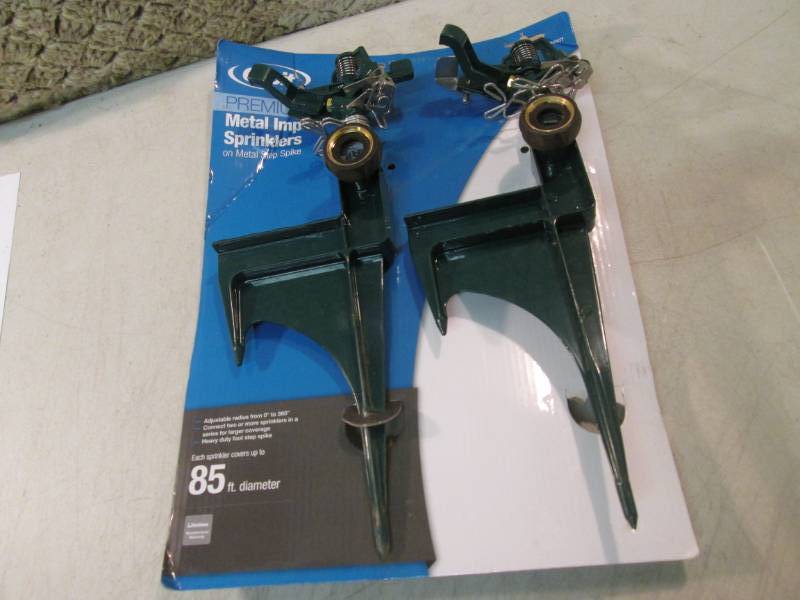 lot 23 image: Orbit 2-Pack Sprinkler Heads Zinc G...
