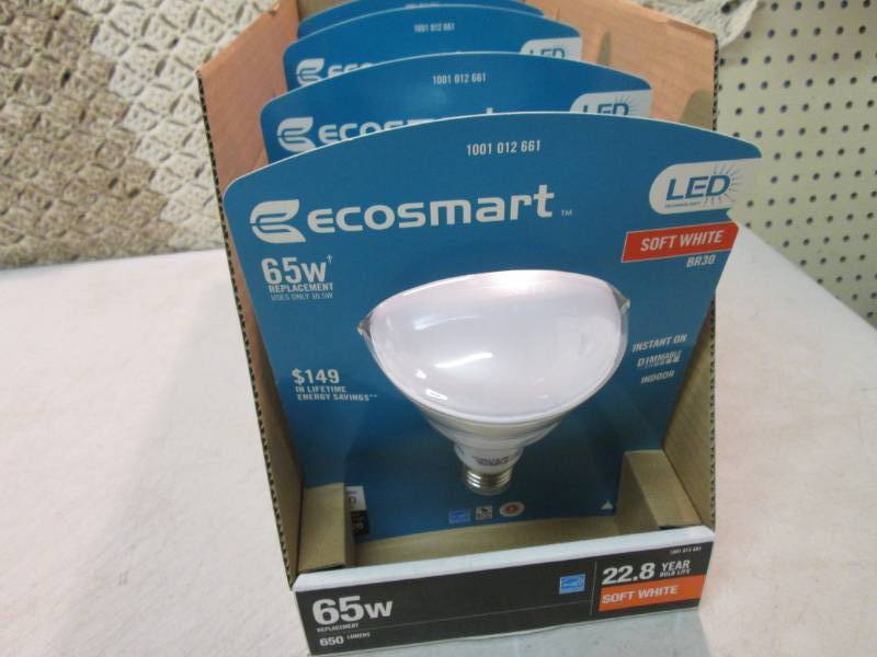 lot 51 image: Lot of 4 Ecosmart 65 Watt Soft Whit...