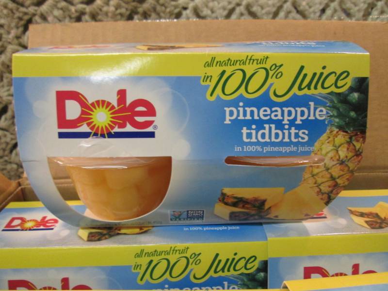 lot 141 image: Case of Dole Pineapple Tidbits Cups...