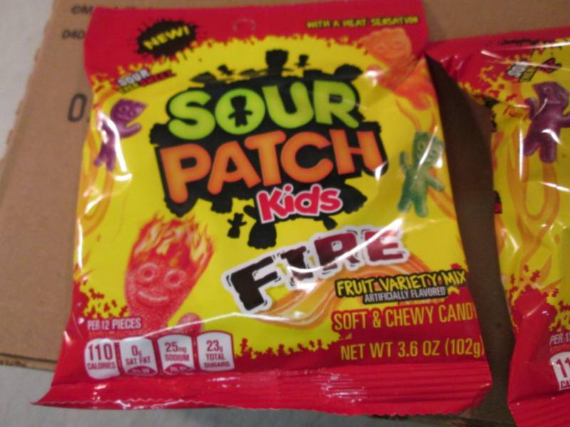 lot 143 image: Case of 12 Bags of Sour Patch Fire ...