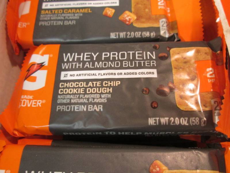 lot 162 image: Box of 12 Gatorade Protein Bars Bes...