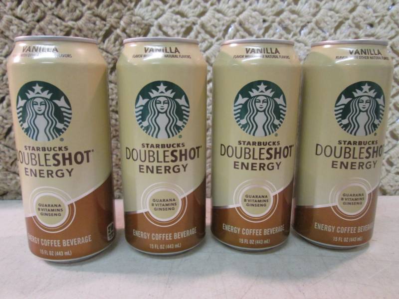 lot 179 image: 4 - 15 ounce Cans of Starbucks Vani...