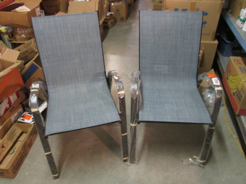lot 236 image: Pair of Stackable Outdoor Patio Cha...
