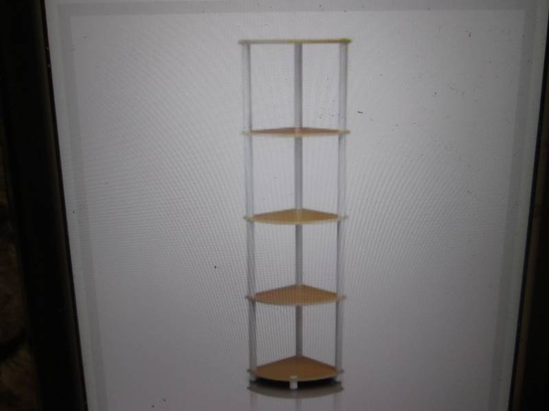 lot 255 image: Turn-N-Tube Beech 5-Shelf Corner Op...
