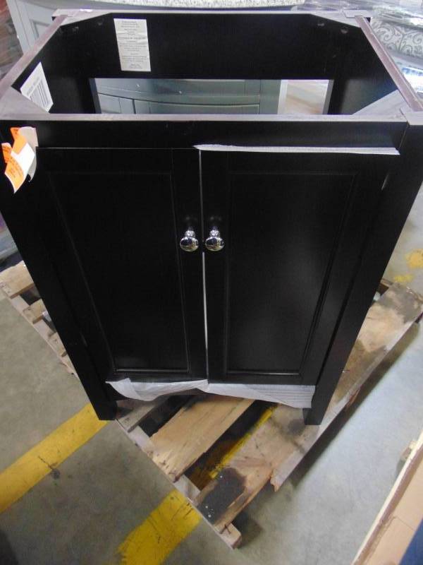 lot 383 image: Home Decorators Collection Haven 24 in. W x 18 in. D x 34 in. H Vanity Cabinet Only in Espresso