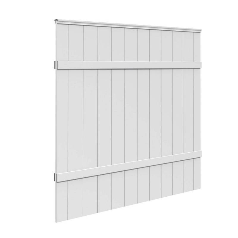 lot 47 image: Pallet of Veranda 6 ft. H x 6 ft. W White Vinyl Windham Fence Panels, 73014216, 23 Panels Only.