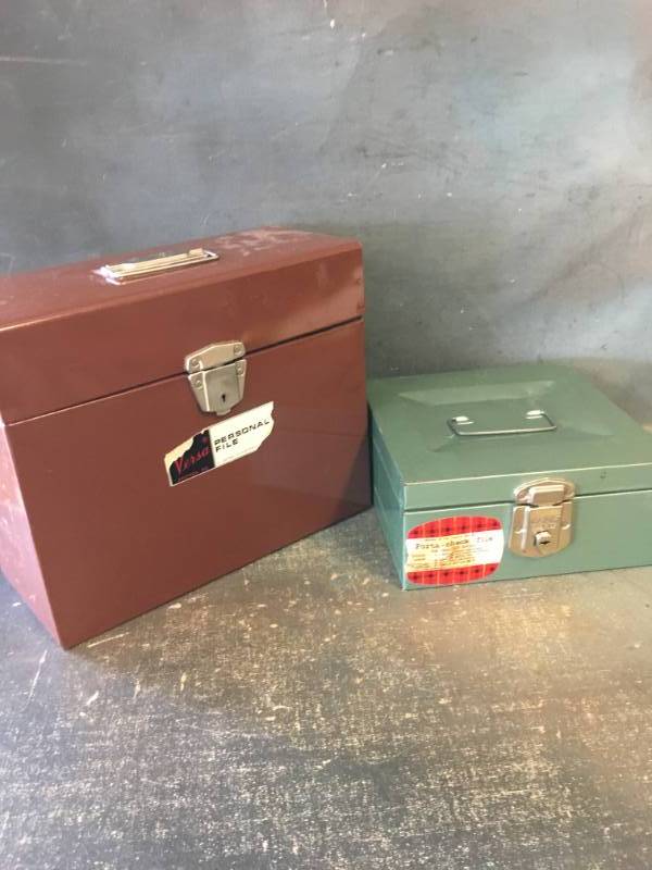 lot 47 image: Metal Office Boxes