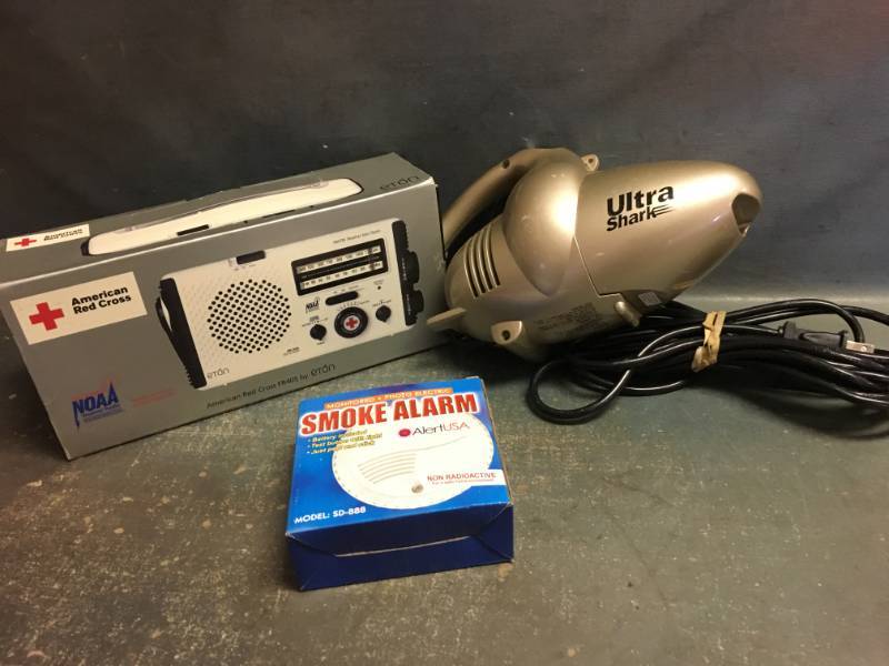lot 143 image: Ultra Shark, Weather Radio and Smoke Alarm