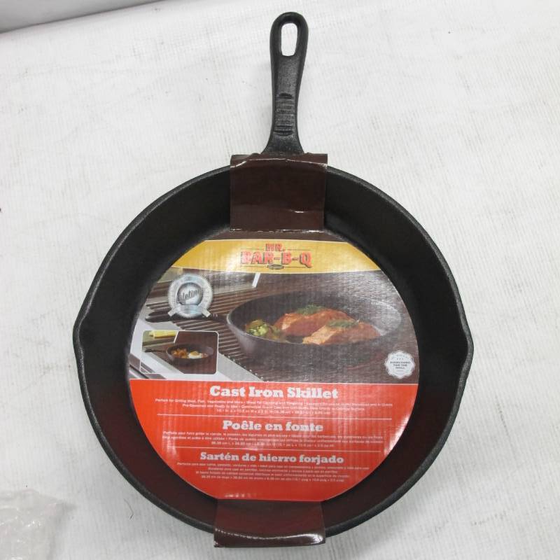 Mr.Bar-B-Q 08104X Cast Iron Skillet, Large