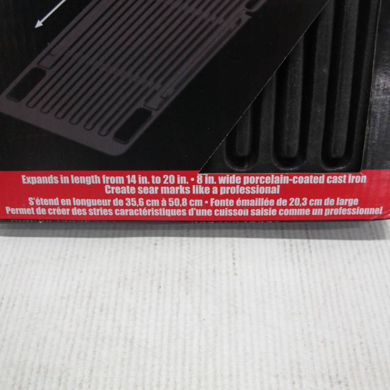 Backyard Grill Large Adjustable Cast Iron Griddle