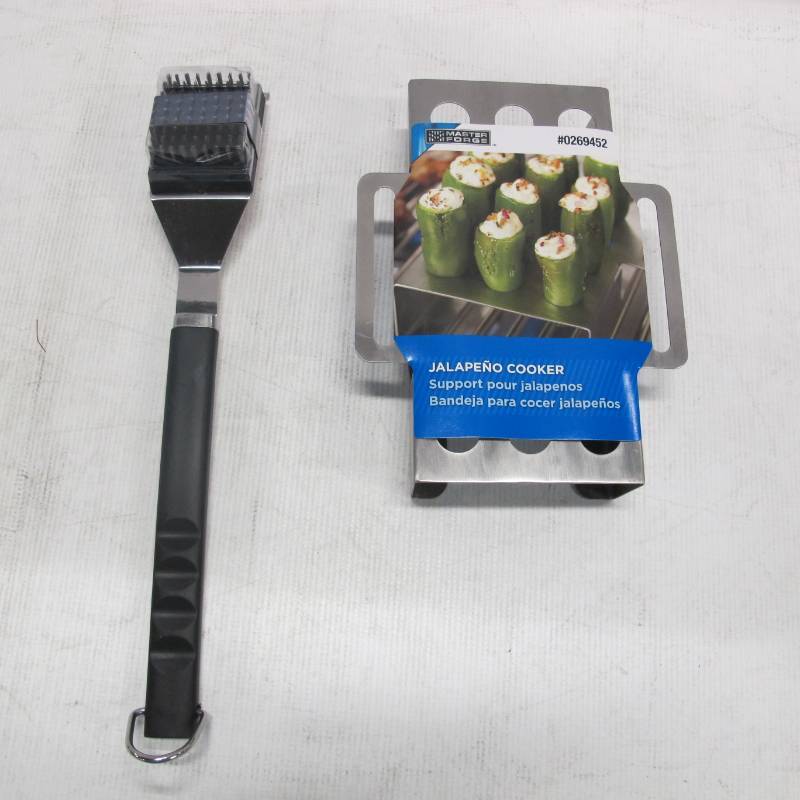 Grill Set - Master Forge Jalapeno Cooker  Grill Brush