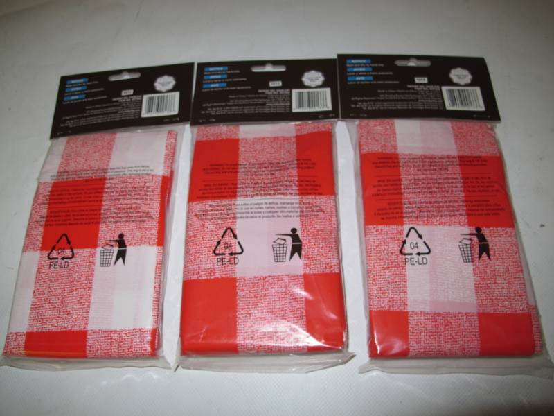 Three Packs of Mr. Bar-B-Q Table Cover  4 Clamp Sets