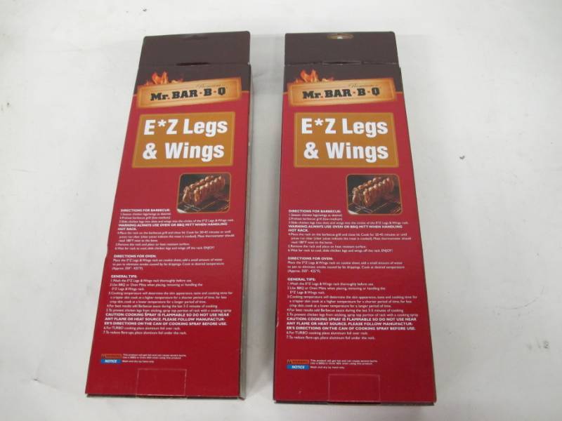 Pair of Mr. Bar-B-Q E-Z Legs and Wings Chicken Racks - NEW