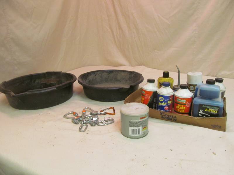 lot 47 image: Drain Pans, Cable Clamps, Chain Links, and more