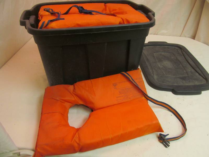 lot 65 image: Tote w personal Floatation Devices