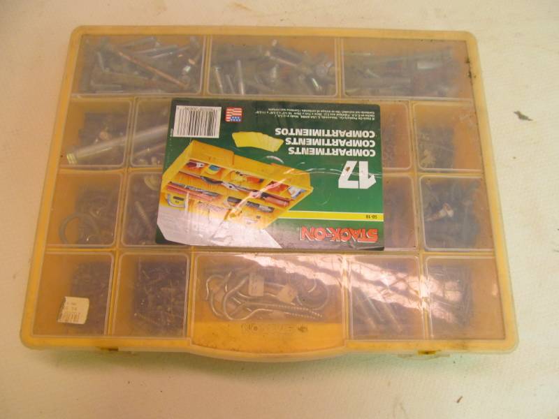 lot 76 image: Stack-On 17 Compartment Organizers w hardware