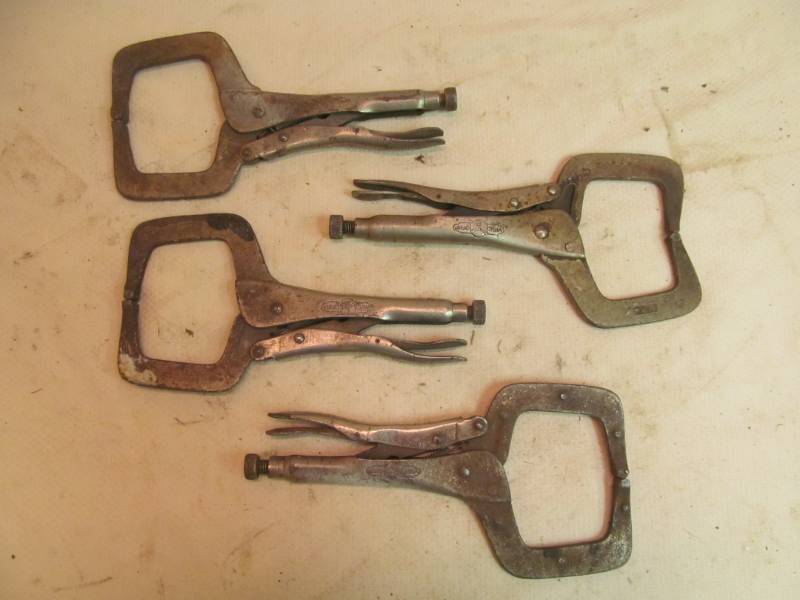 lot 157 image: C Clamp vise grip wrenches
