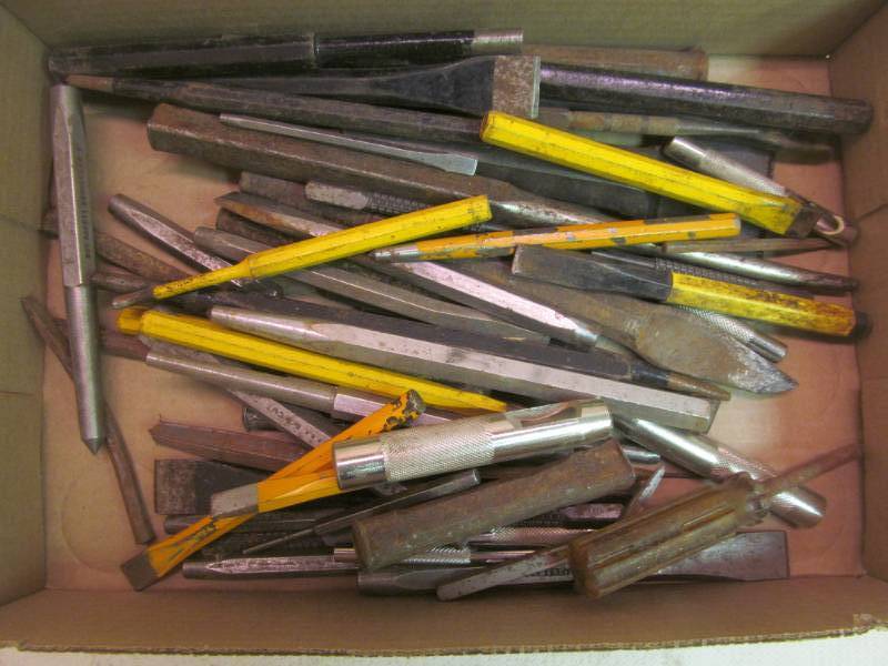 lot 188 image: Large assortment of chisels and punches