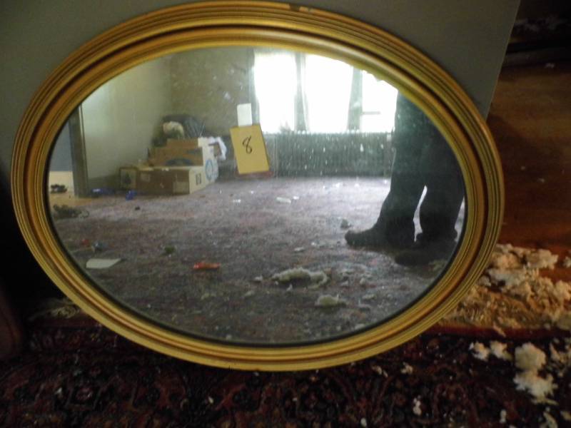 Gold Oval Mirror