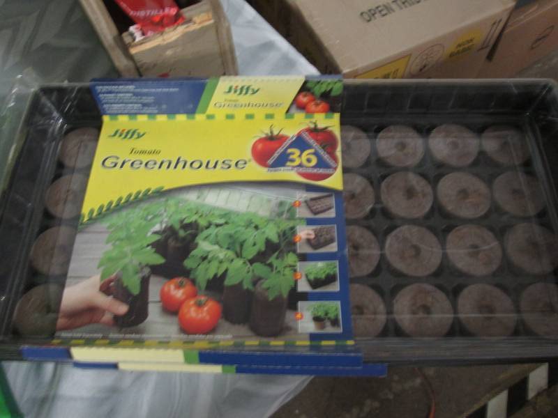 lot 53 image: 3- 36pk Jiffy Tomato GreenHouses Re...
