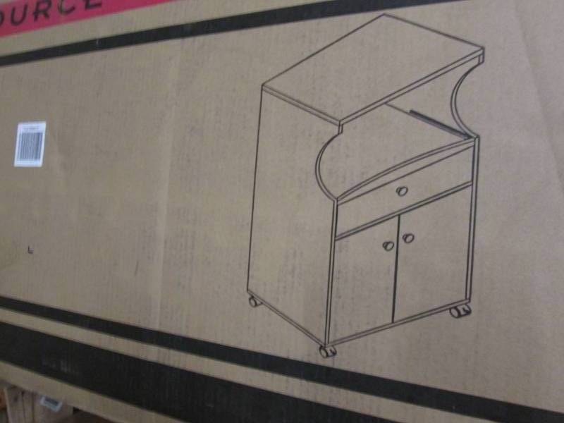 lot 111 image: Alice Rolling Microwave Stand open ...