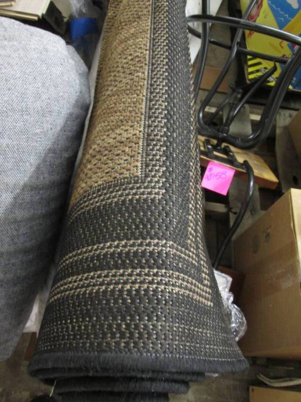 lot 117 image: Hampton Bay Border Black Brown 9 ft...