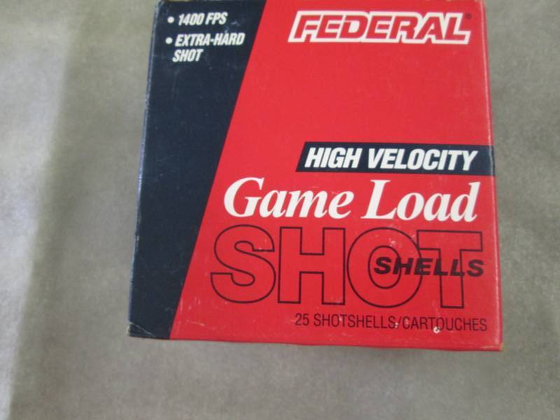 lot 127 image: Box of Federal HV Game Load Shotgun...