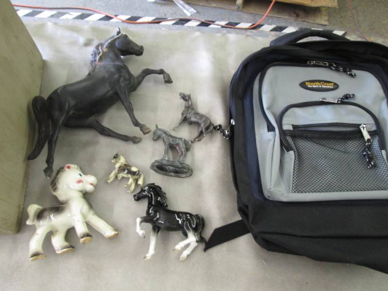 lot 156 image: 6 Piece Collectable Horses with Nor...