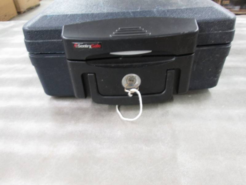lot 163 image: Sentry Safe with Key...
