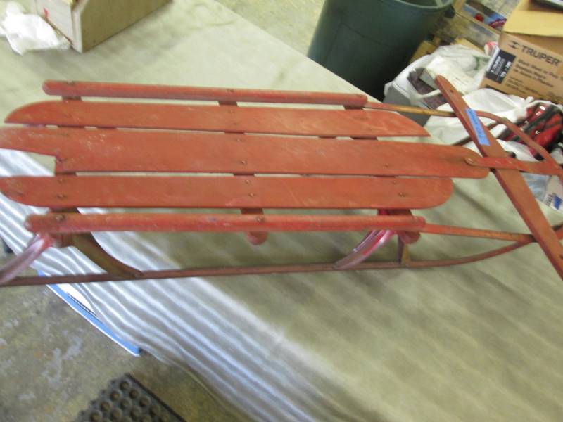 lot 191 image: Vintage Red Sled...