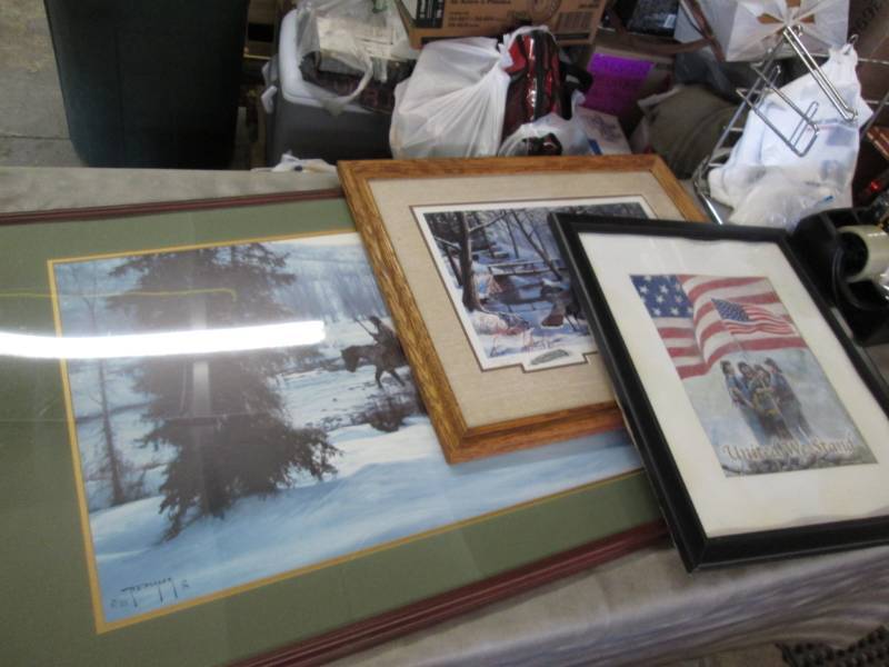 lot 193 image: 3 Wall Prints including signed Ken ...