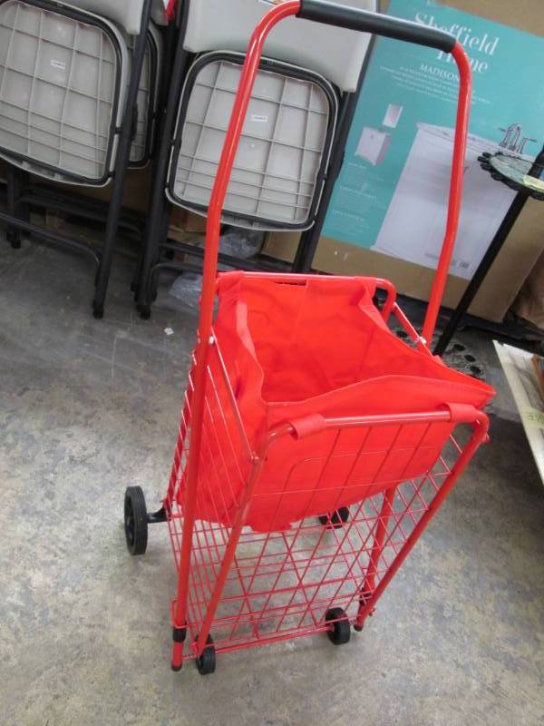 lot 212 image: Red Shopping Cart...