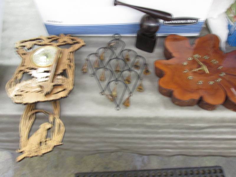 lot 240 image: 2 Clocks, Dcor, Baseball Desk set...