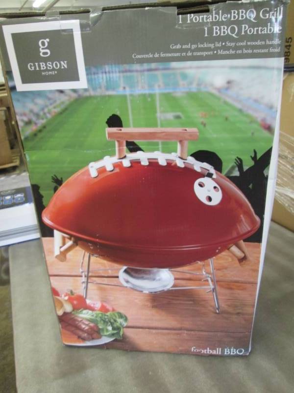lot 266 image: Gibson Portable Football BBQ Grill-...