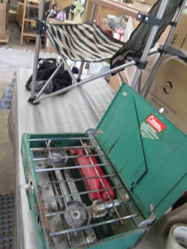 lot 274 image: Bag Chair, Coleman Stove...