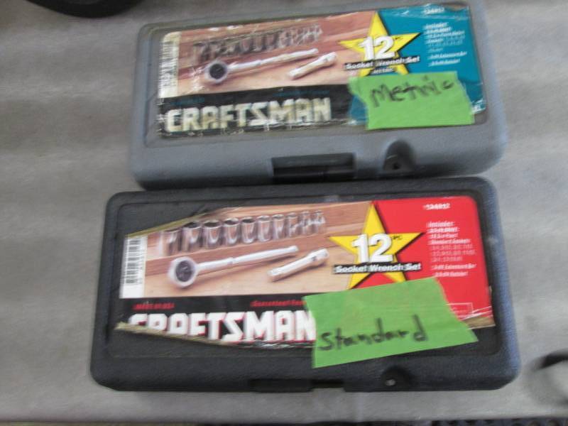 lot 287 image: Craftsman Socket Wrench Sets- 1 Sta...