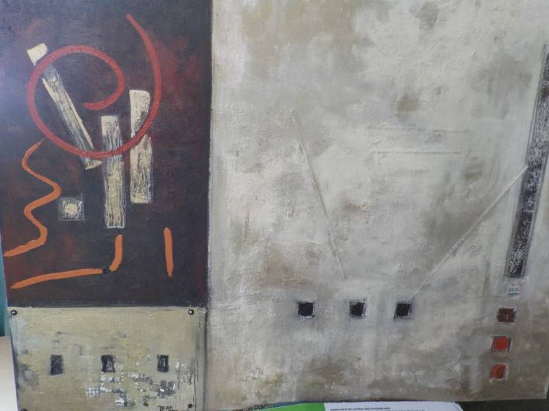 lot 18 image: Brandi Adams Acrylic Mix Media 2003...