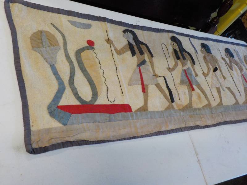 lot 33 image: Hand Stitched Primitive Runner 18 x...