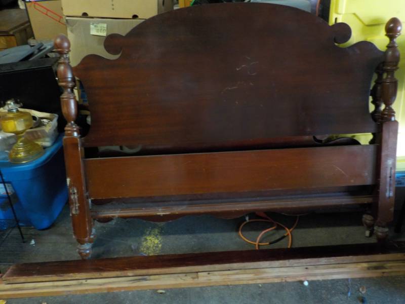 lot 37 image: Full Size Head Board, Foot Board, a...