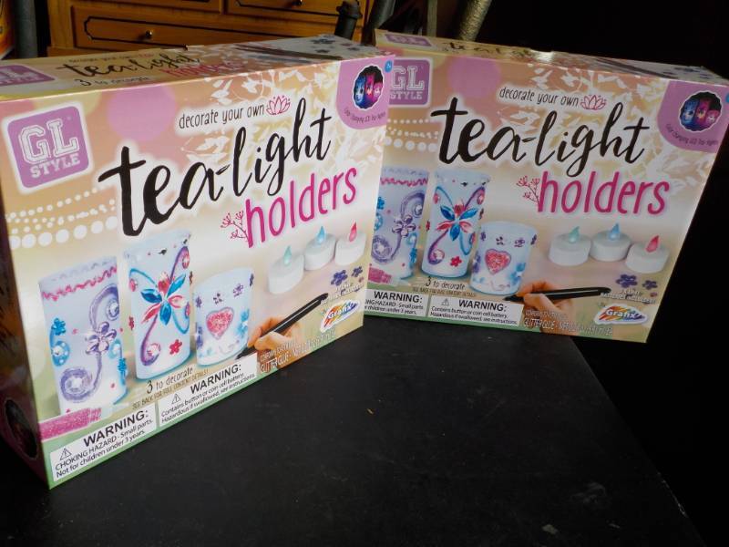 lot 60 image: 2 New Tea Light Holder Kits...