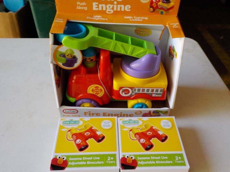 lot 96 image: New Fun Time Fire Engine and 2 Sesa...