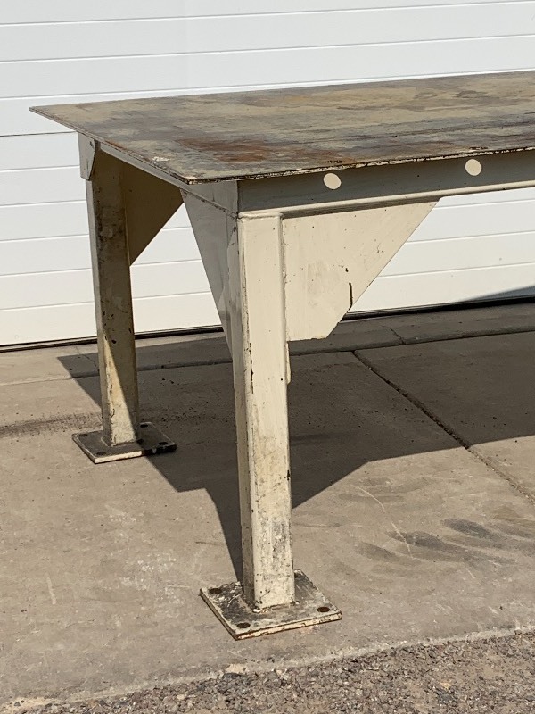 lot 3 image: Heavy Duty Steel Welding Table