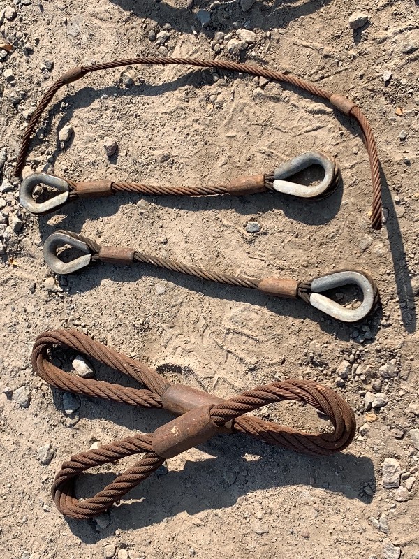 lot 14 image: Lot Of Heavy Duty Steel Cable Chokers