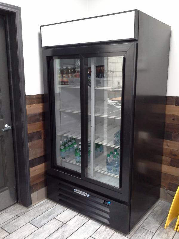 lot 106 image: Beverage-Air NSF Commercial Sliding Glass Door Cold Beverage Display Refrigerator