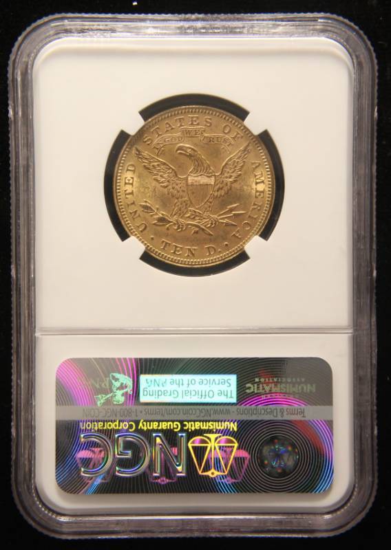 1897 US $10 LIBERTY GOLD EAGLE MS62 NGC