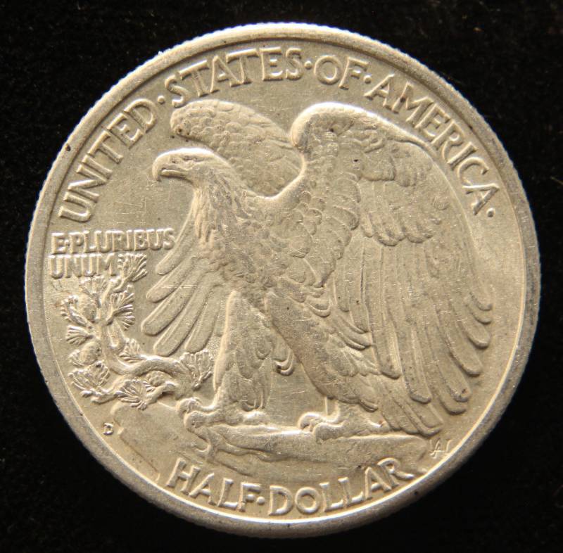 1941-D WALKING LIBERTY HALF DOLLAR AU