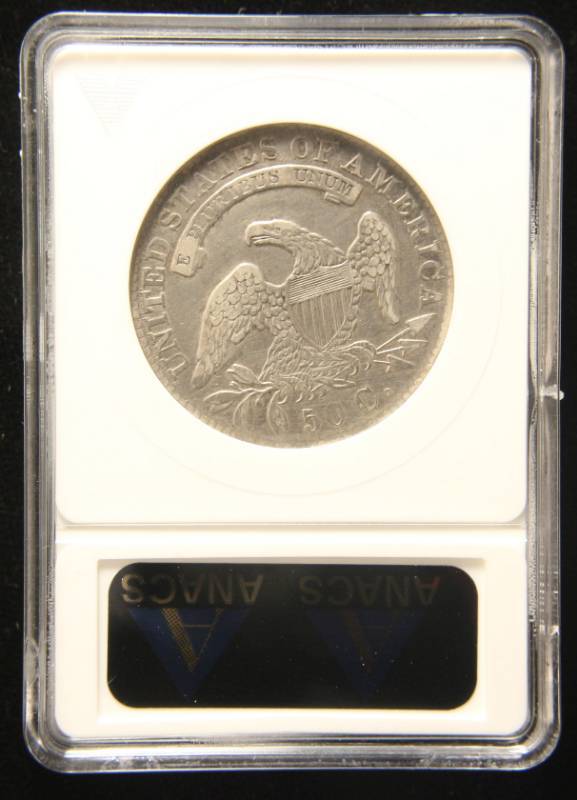 1832 US BUST SILVER HALF DOLLAR EF40 DETAILS ANACS