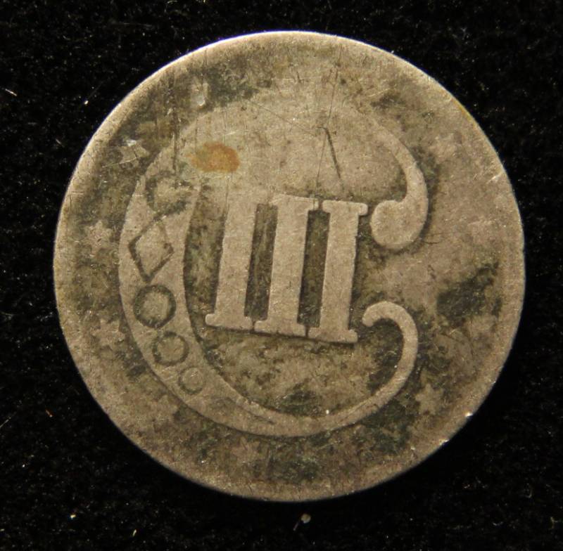1851 US THREE CENT SILVER TRIME