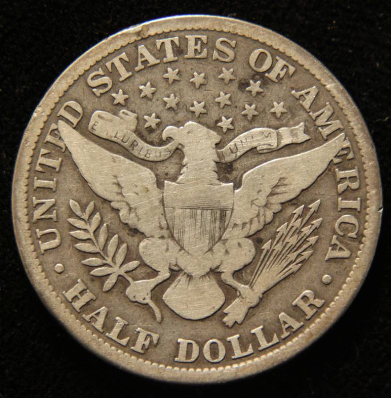 1901 BARBER SILVER HALF DOLLAR