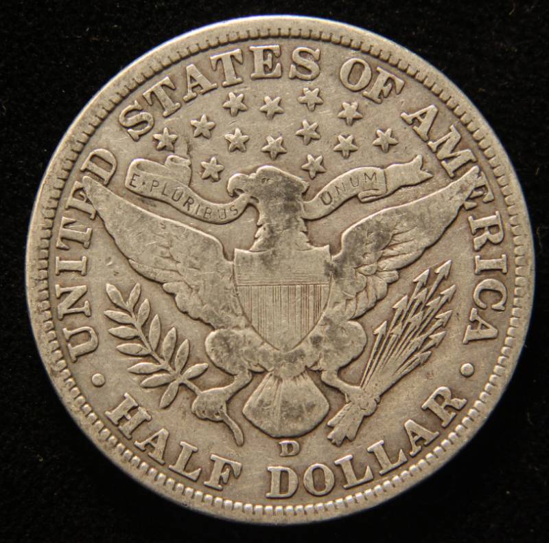 1906-D BARBER SILVER HALF DOLLAR